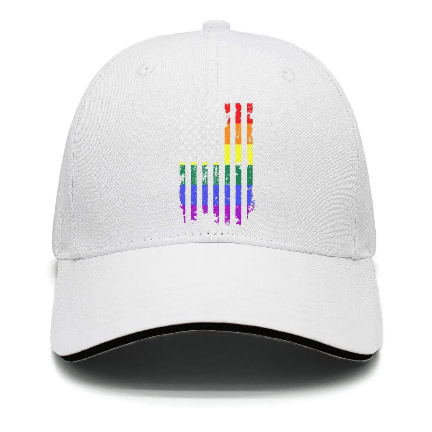 TSDFCDistressed Радужный Флаг Gay Pride Женская милая Регулируемая сетка уличная хлопковая бейсболка шляпа