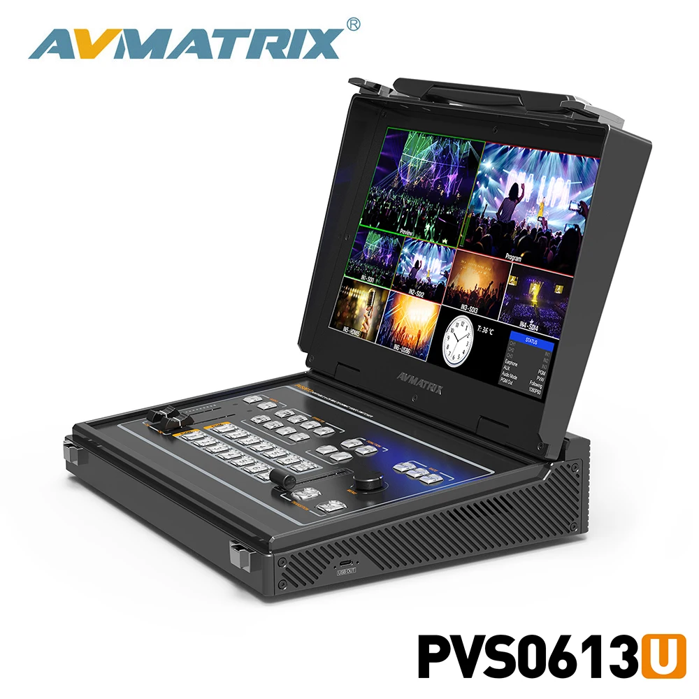 AVMATRIX PVS0613U 13 3 &quot6 каналов: 4 ×SDI и 2 ×HDMI входы IPS FHD экран портативный многоформатный