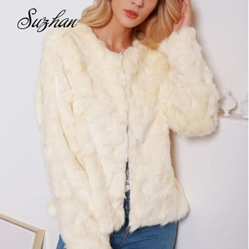 

Suzhan Casual Furry Faux Fur Coats Women Fake Fur Coat Female Short Coat 2019 Autumn Winter Clothing Party White Fur Overcoat