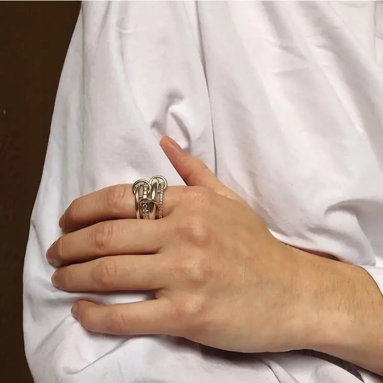 

19 New Rings Simple European and American Fashion Trendy Gilded Jewelry Nested Ring Female Style