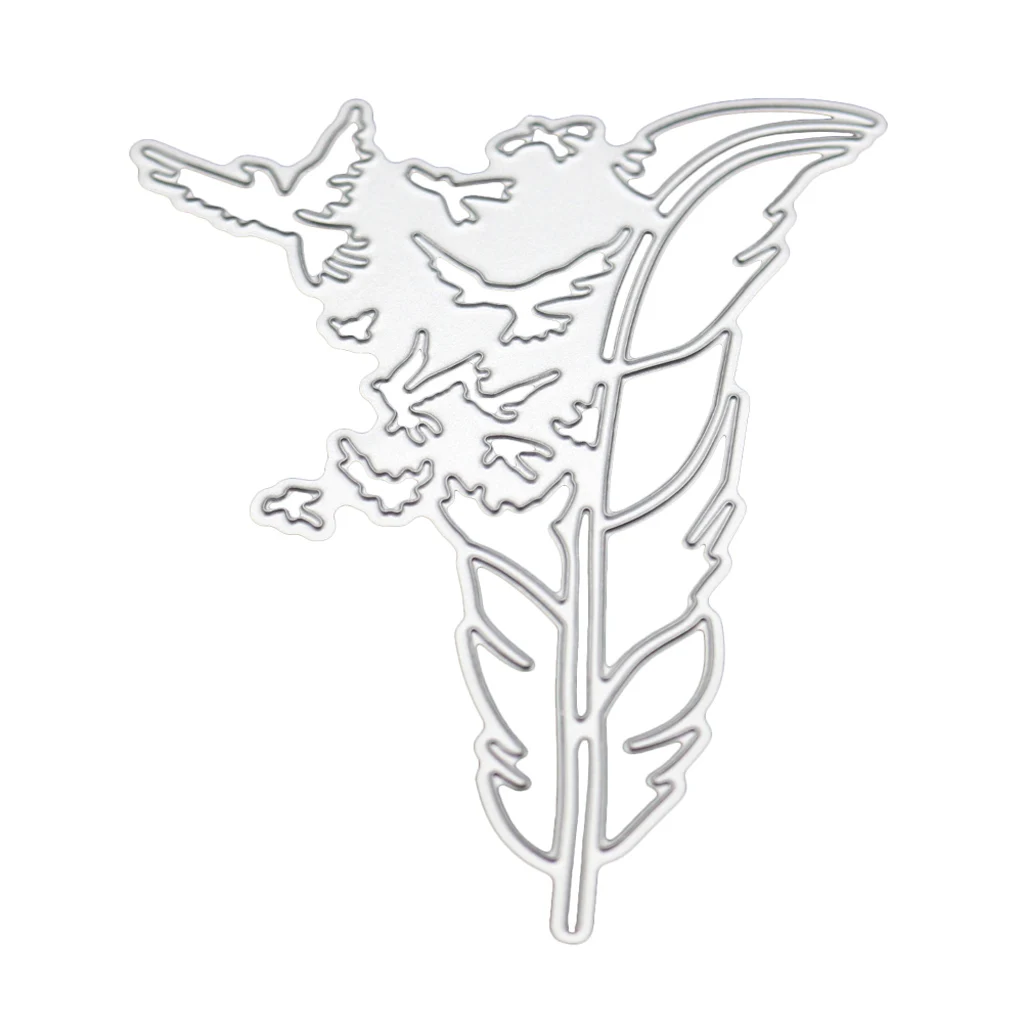 

Feather Metal Cutting Dies Stencil DIY Scrapbooking Album Stamp Paper Card Embossing Crafts Decor Drop Ship Support