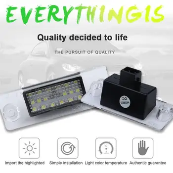 

1Pair Car LED License Number Plate Lights Lamps 12V 200mA SMD3528 18LED Special For Audi A4 A3 S5 Car Lights Lamps