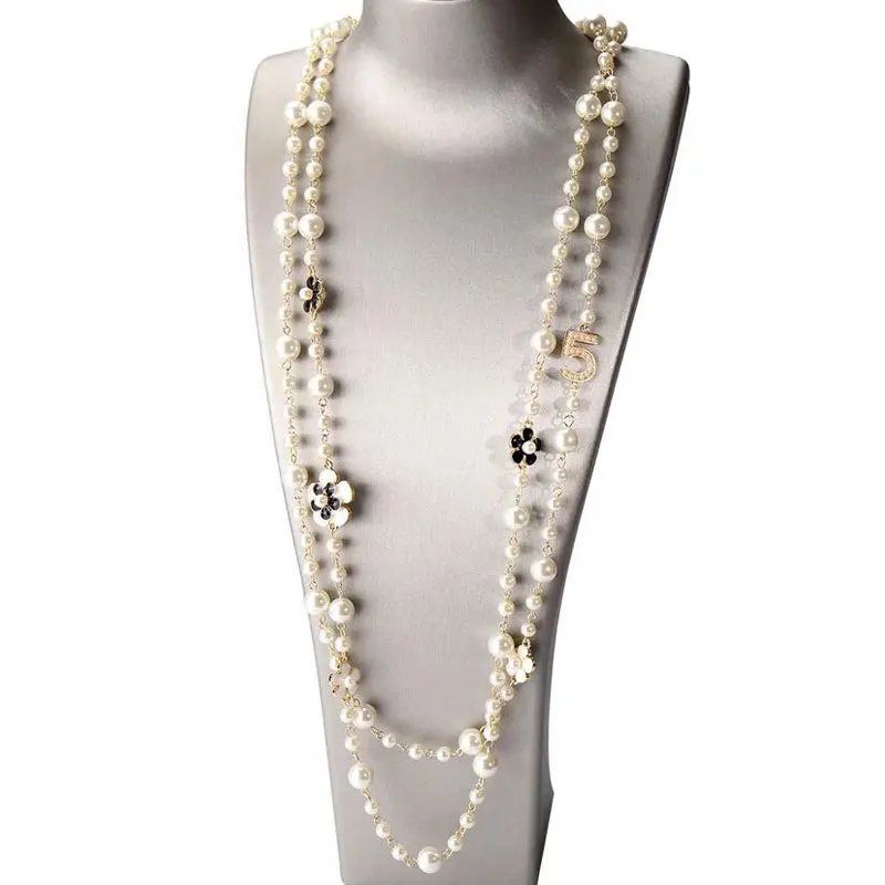 Chanel Necklace Pearls, Camellia Jewelry Necklace