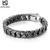 KALEN Punk Link Chain Bracelet Men Stainless Steel Mysterious Symbol Charm Pulseira Masculina Heavy Chunky Armband Jewelry ► Photo 1/6