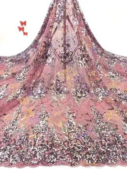 

Pretty Party African Tulle Material French Net Lace Fabric For Evening Dress PAN268(5yards/lot)