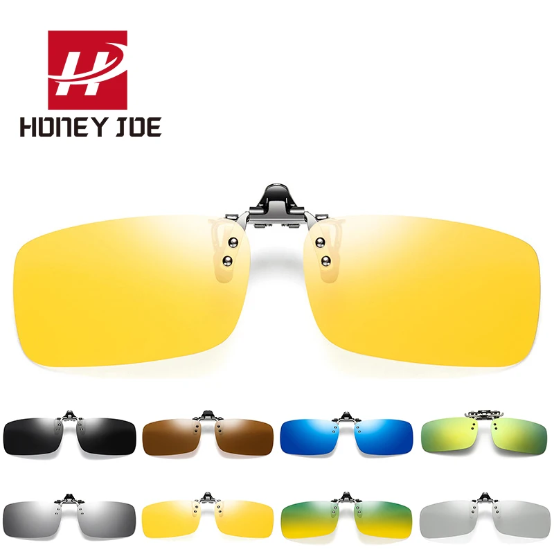 Поляризованные мужские женский зажим на солнцезащитных очках 180 ° флип-зажим оттенков для близорукости очки для вождения очки для рыбалки UV400