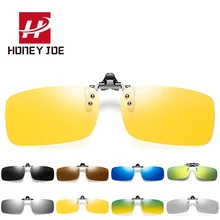 Поляризованные мужские женский зажим на солнцезащитных очках 180 ° флип-зажим оттенков для близорукости очки для вождения очки для рыбалки UV400