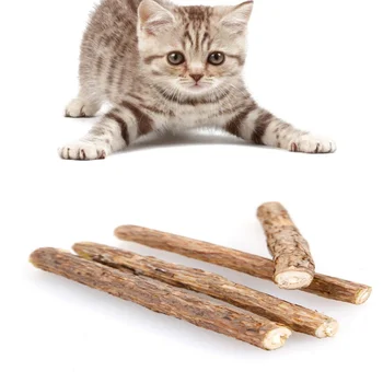 

3/4/6/7PCS Cat Cleaning Teeth Pure Natural Catnip Molar Toothpaste Stick Actinidia Fruit Cats Snacks Sticks Supplies