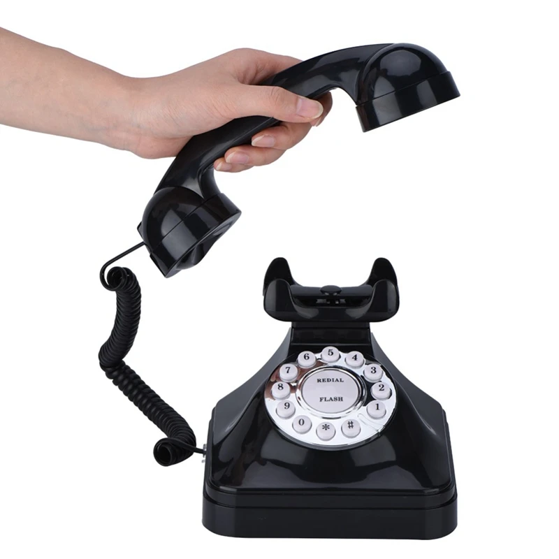 Топ!-винтажный телефон Многофункциональный пластиковый домашний телефон Ретро Античный Телефон проводной стационарный телефон офисный домашний телефонный стол