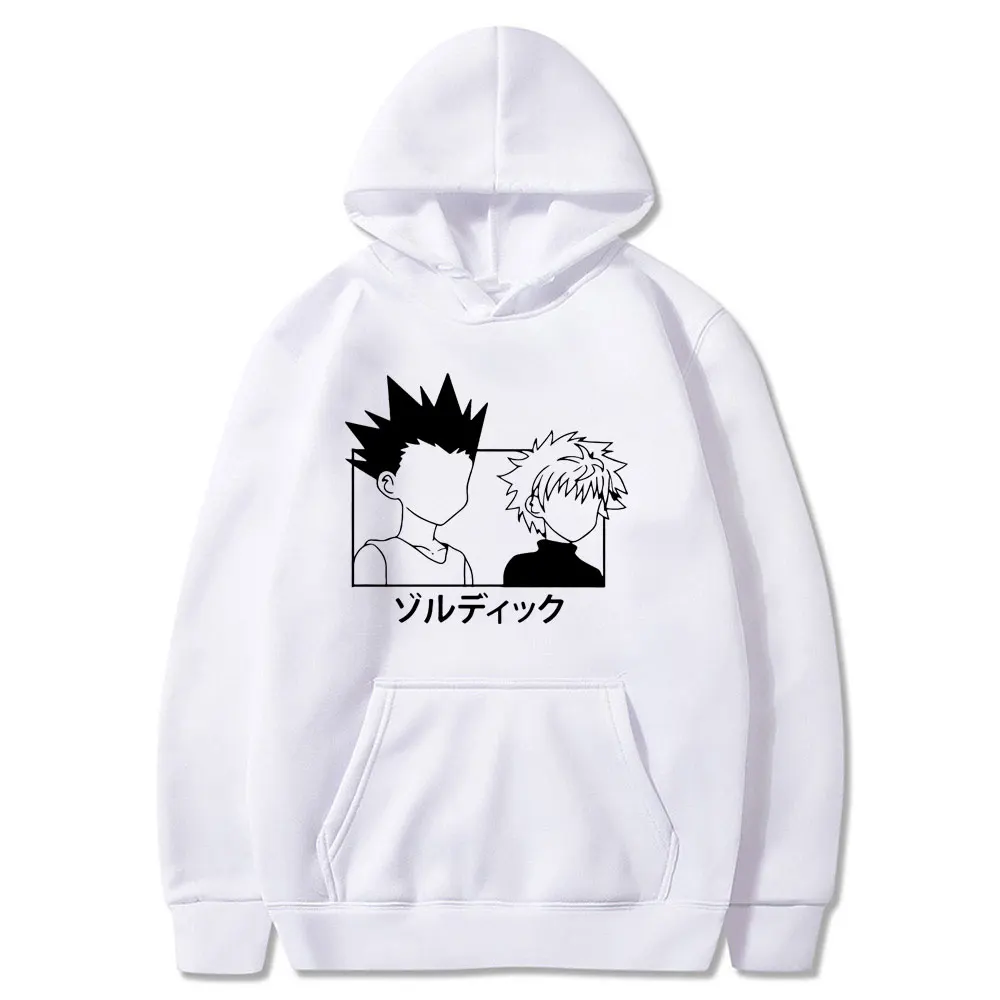 

Japanese Anime Funny Killua Eyes Killua HxH Hoodies 2020 Winter Japan Style Hunter X Hunter Sweatshirts Streetwear for Women/men