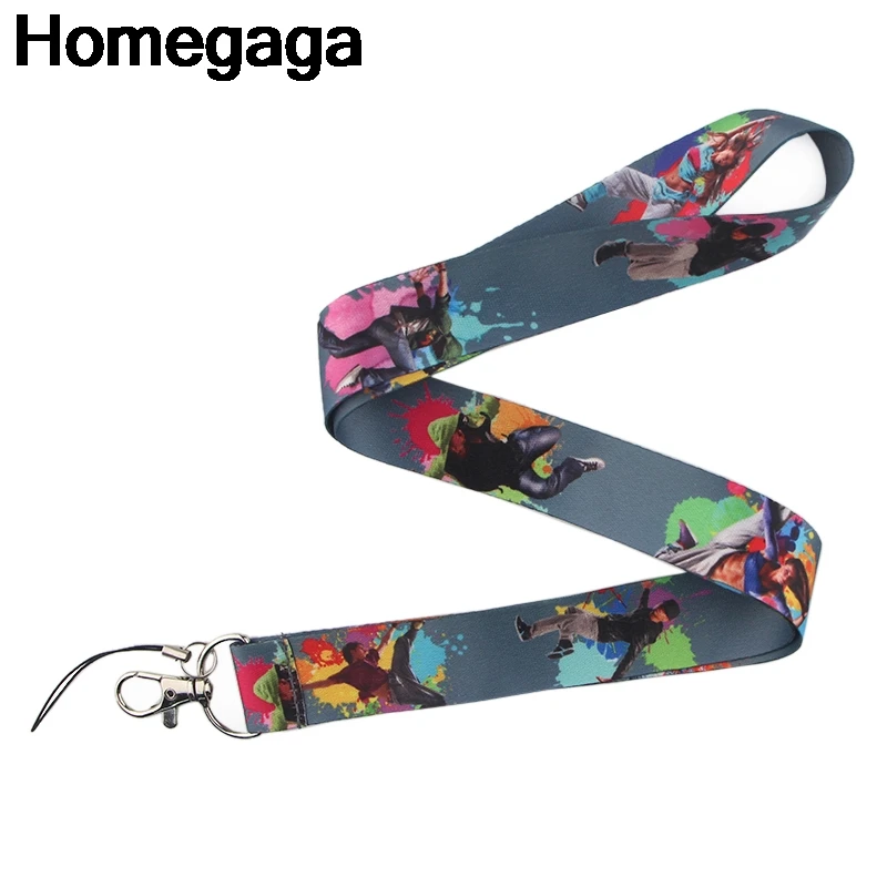 Homegaga уличный танец бирки ремешок на шею ремешки для ключей ID карта Пропуск Тренажерный зал мобильный телефон USB бейдж держатель DIY висячий канат D2285