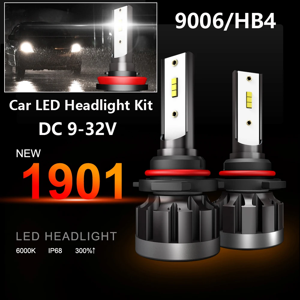 Авто 9006 HB4 CSP светодиодный головной светильник Светильник Лампа 6000K белый 40W Водонепроницаемый 9-32V