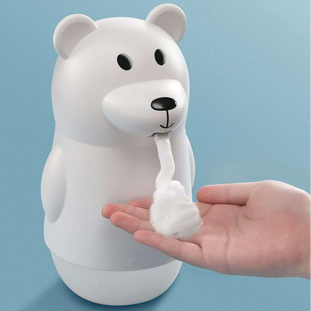 Soap Dispenser Cute Bear Shape Infrared Sensor Touchless 10oz/300ml USB Rechargeable Foaming | Обустройство дома