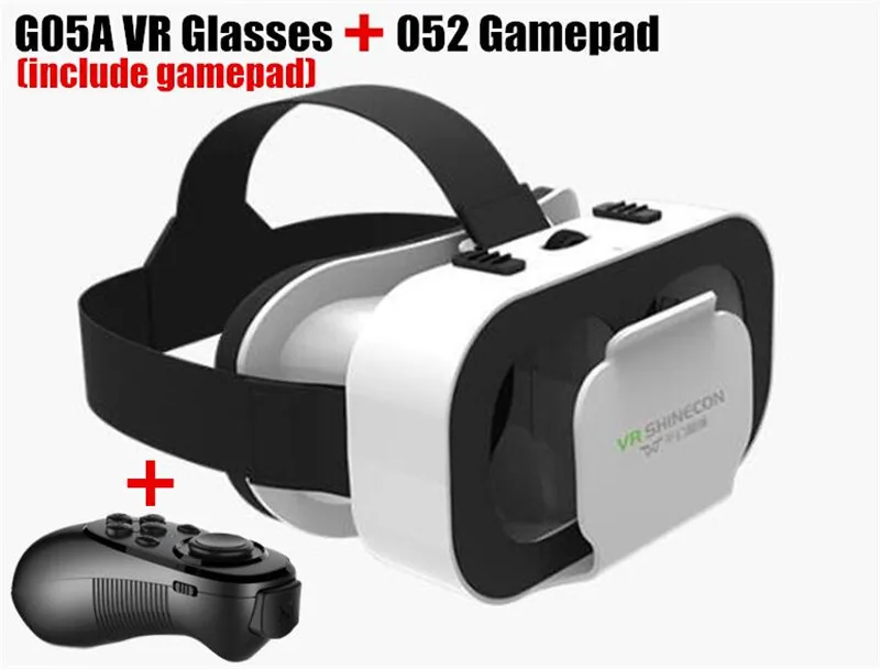 Original G05A IMAX Giant Screen VR Glasses 3D Virtual Reality Box Google Cardboard Helmet for 4.5-6.5" Smartphone,Match Joystick 