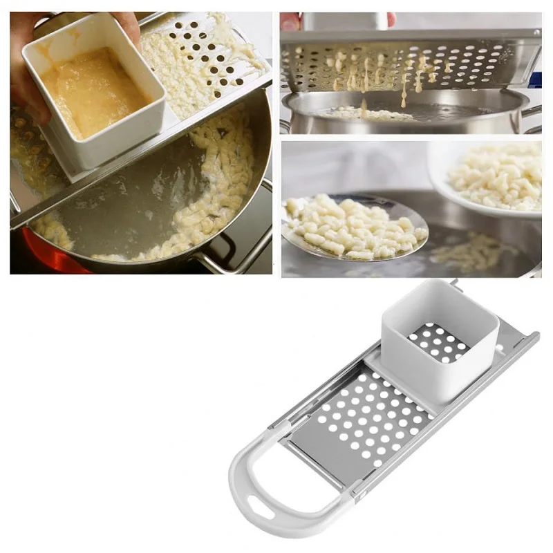 

Stainless Steel Pasta Machine Manual Eggs Noodle Spaetzle Maker Blades Dumpling Maker Pasta Cooking Tools Kitchen Accessories
