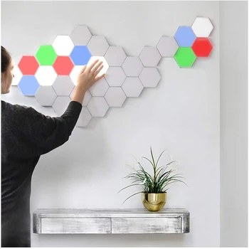 

EU US Wall touch switch lamp creative honeycomb Assenbly Sensitive switch Geometric with Detachable Magnet for Home Switch
