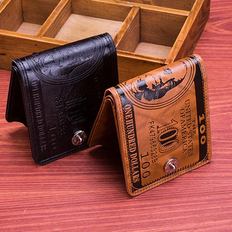 Oeak брендовый короткий кошелек, мужской кожаный кошелек, короткий кошелек для удостоверения личности, кошелек для долларов