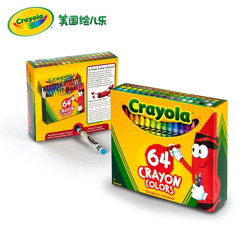 Crayola Crayon 64 цвета детские безопасные Рисованные граффити Изобразительное искусство игрушки 52-0064