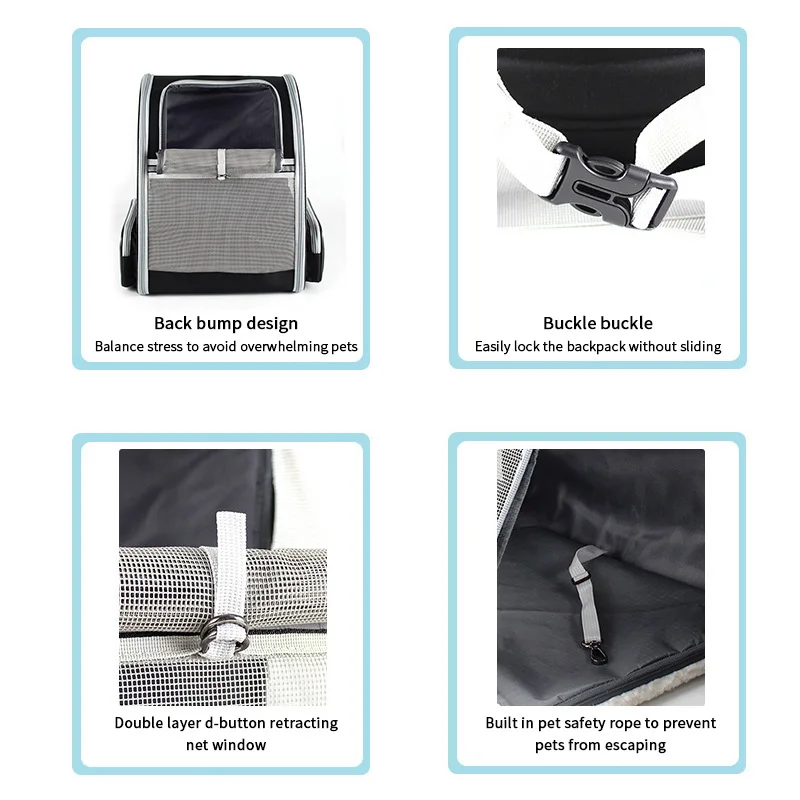 Складная сумка переноска для собак Портативный дышащий сетчатый рюкзак на
