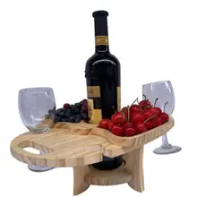 

Outdoor Wine Table Portable Picnic Table Camping Lawn Grassy Glades Collapsible Wine Holders Support Travel Foldable Fruit Table
