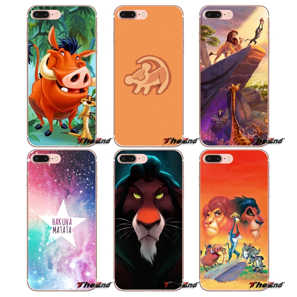 For Huawei Honor 4C 5X 5C 6X Mate 7 8 9 Y3 Y5 Y6 II 2 Pro G7 G8 P7 P8 P9 Lite 2017 comic The Lion King Hakuna Matata Soft Case | Мобильные