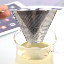 304 двойной Нержавеющая сталь Кофе Чай Infuser сетчатый фильтр диффузор-фильтр токсических веществ Чай следов и Кофе основания