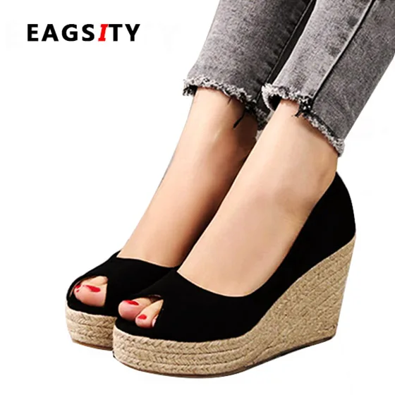 womens open toe wedge shoes