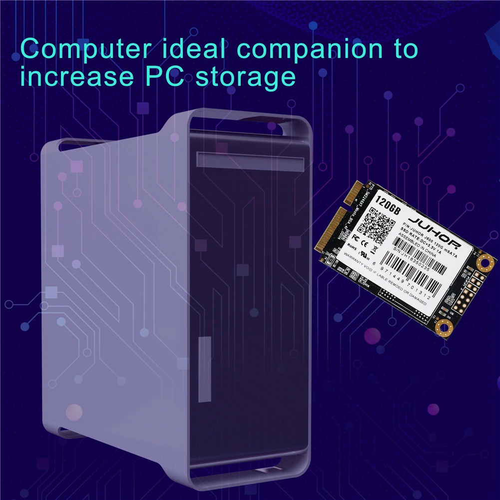 JUHOR MSATA SSD 60 ГБ 120 ГБ MSATA SSD 1 ТБ 2 ТБ для жесткого диска компьютера Внутренний твердотельный жесткий диск для hp ноутбук