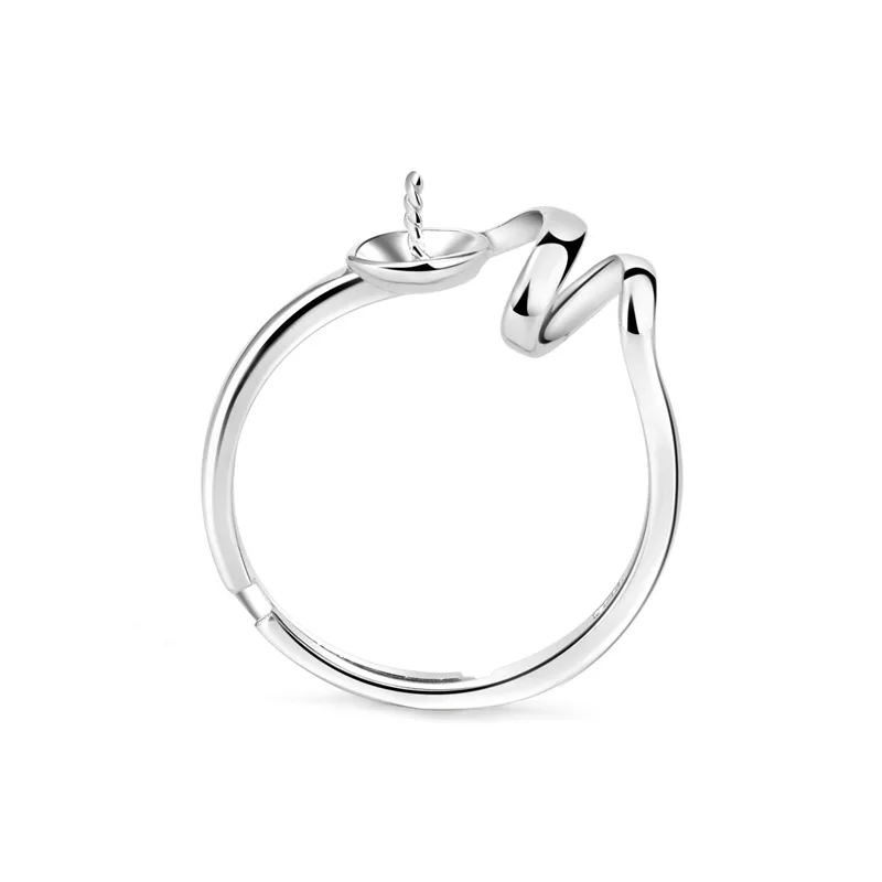 style 11 Platinum Высококачественное серебряное жемчужное кольцо из стерлингового серебра 925 пробы, пустая основа, аксессуары, Простые Модные украшения DIY для женщин, подарок на праздник - Цвет: style 11 Platinum