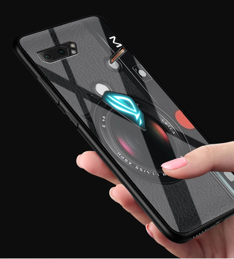 Для Asus ROG Phone II ZS660KL чехол силиконовый бампер жесткая стеклянная задняя крышка для Asus ROG Phone 2 ZS660KL Gaming Phone2