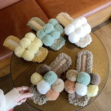 Новинка 219 года; сезон осень-зима; милые женские тапочки с мехом; Модные женские домашние тапочки; теплые хлопковые женские тапочки; Z11-04