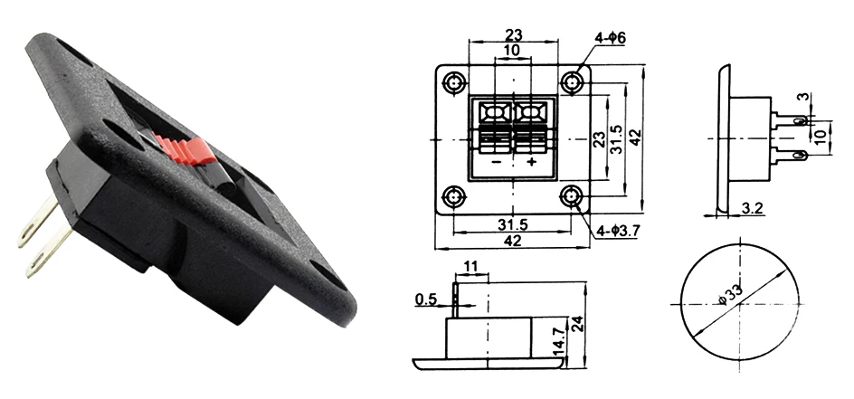 push in jack connector