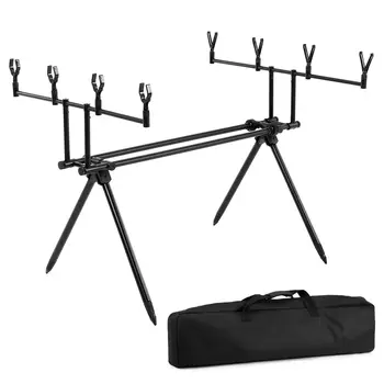 

Detachable Fishing Rod Stand Holder Buzz Bar Pole Rest Head Folding Retractable Reservoir Fishing Rod Holder with Carry Bag