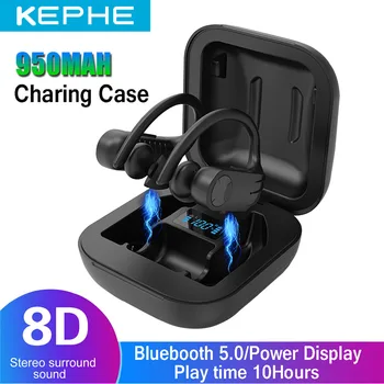 

Bluetooth Earphones LED Digital Display 8D Wireless Bluetooth Headsets Hanging Ear Business Earphone for iPhone Samsung Xiaomi