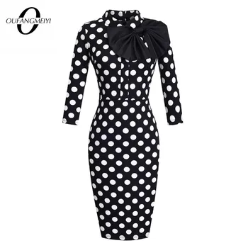 

Retro Women Elegant Classice Front Bow Party Bodycon Work Pencil Dress EB244