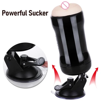 Male Masturbator Vaginal for Men Real Pussy Vacuum Pocket Rotating Hand Free Suciton Masturbation Cup