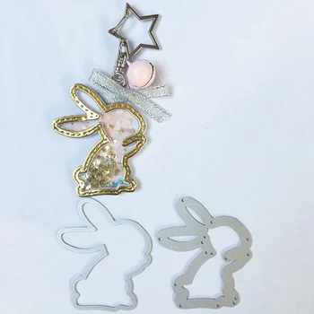 

2020 New Easter Egg Cute Rabbits Metal Cutting Dies Kscraft Die Cuts For Scrapbooking Card Diy Photo Album Rabbit Cutting Dies