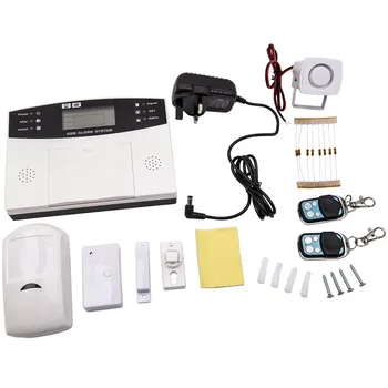 

433 MHz Wireless GSM Alarm Control Host w/ siren PIR Motion Sensor + Remote Fob