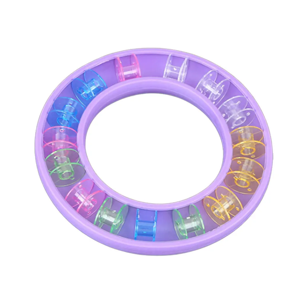 DIY Sewing Machine Bobbin Saver Storage Box Rubber Ring Sewing Needles Tools for Women Handmade Accessories Monden N13 - Цвет: Purple