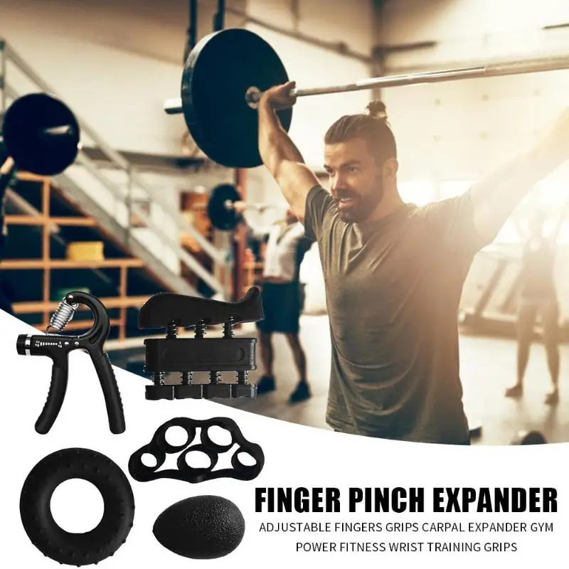 VKTECT 5PC/Set Gym Fitness Adjustable Hand Grip Set Finger Forearm Strength Muscle Recovery Heavy Hand Gripper Exerciser Trainer VKTECT 5PC/Set Gym Fitness Adjustable Hand Grip Set Finger Forearm Strength Muscle Recovery Heavy Hand Gripper Exerciser Trainer