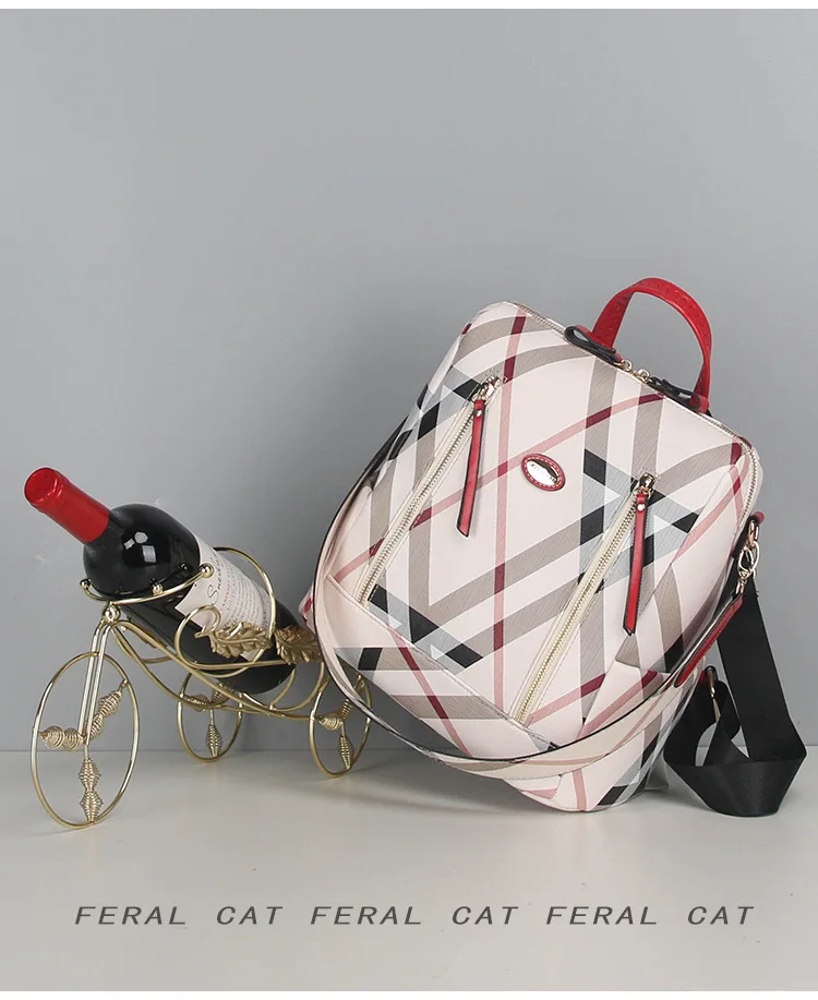 FERAL CAT Autumn Korean Bags For Sale Online Black Leather Travel Backpack Ladies Fashion Backpacks Hot18