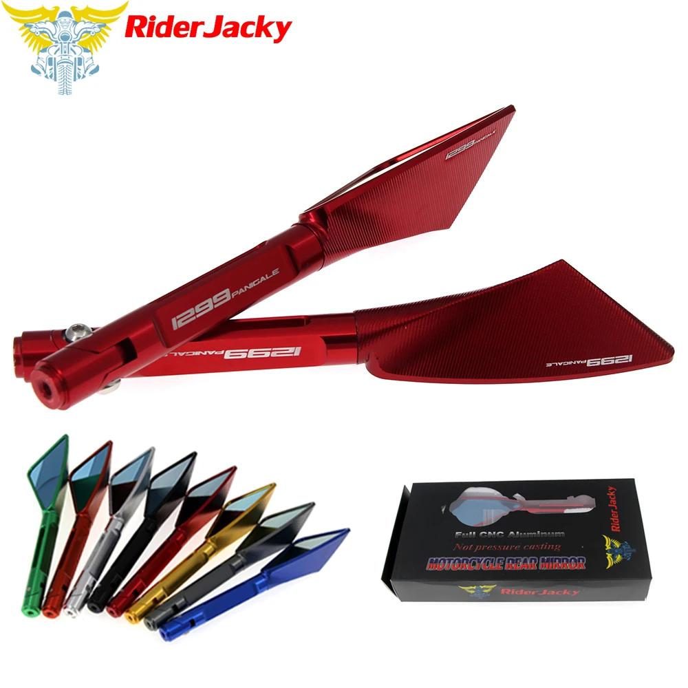 

RiderJacky Aluminum Motorcycle Rearview Side mirrors for Dcuati 1299 Panigale/S/R 2015-2018 2016 2017