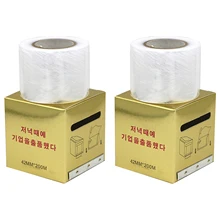 2 рулона одноразовые татуировки бровей пластиковое покрытие обертывание консервантная пленка принадлежности для макияжа аксессуары 200 м x 42 мм