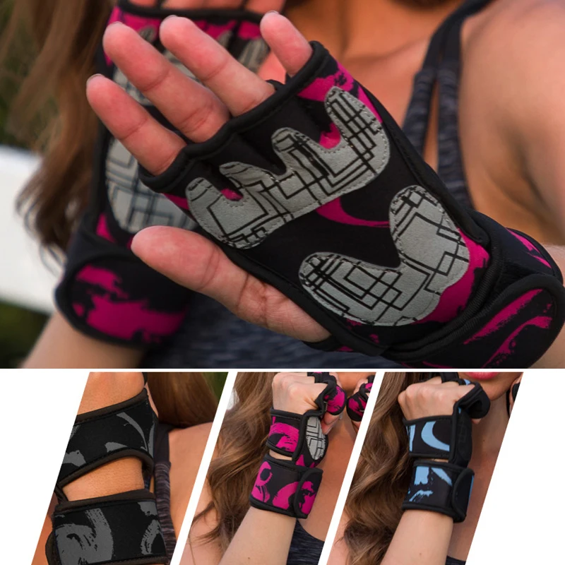 Противоскользящие перчатки для спортзала, защищающие ладонь, для фитнеса, тяжелой атлетики, перчатки для занятий спортом, тренировок, бодибилдинга, варежки, оборудование для спортзала