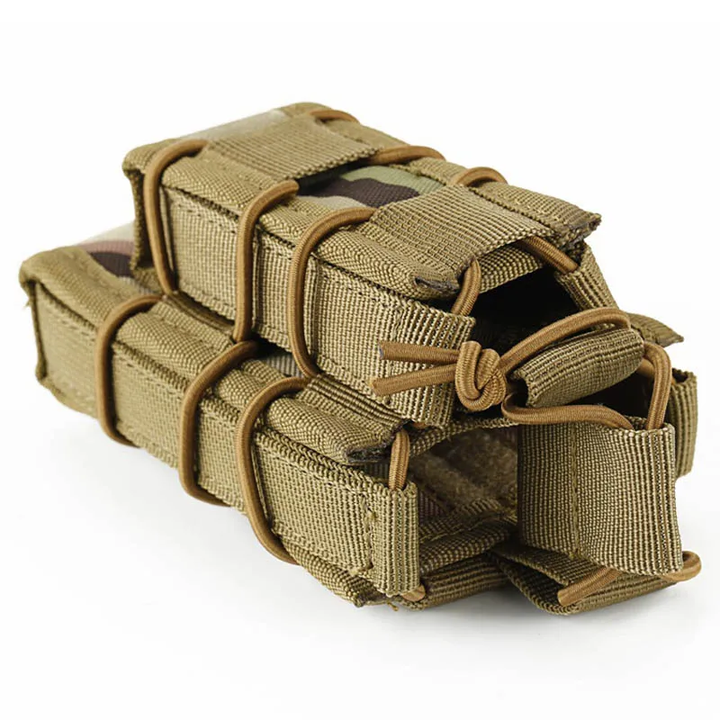 TTGTACTICAL двойной тактический Molle подсумок для журналов с открытым верхом, один винтовочный пистолет, подсумок, патронный зажим, держатель, Охотничья сумка