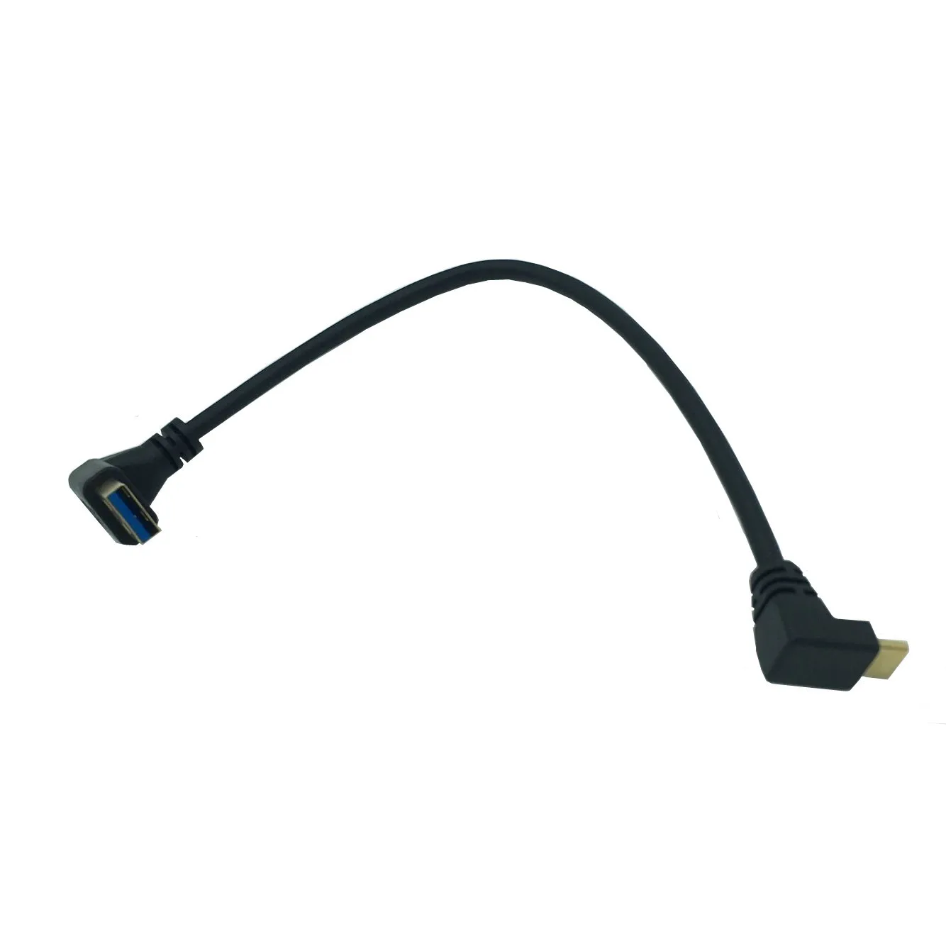 Позолоченный 90 градусов вверх угол USB 3,0(тип-a) штекер USB3.1(тип-c) штекер вниз/вверх угол USB синхронизация данных и зарядный кабель подключение