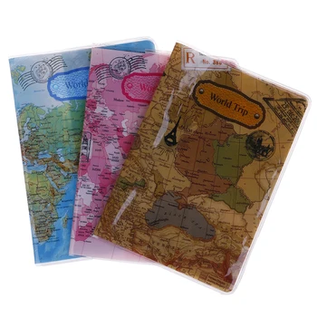 

1PC World Map Passport Holder Traveling Passport Cover Case Card & ID Holders Bag