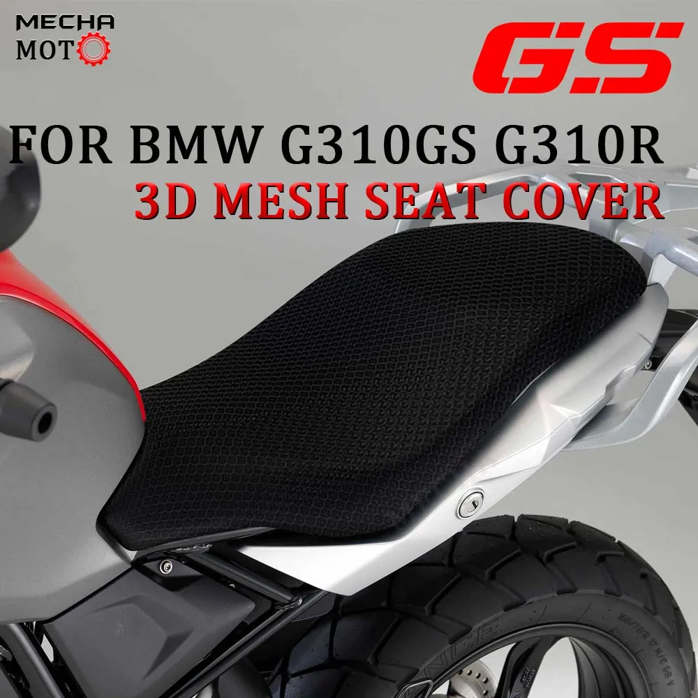 

Motorcycle Accessories Anti-Slip 3D Mesh Fabric Seat Cover Breathable Waterproof Cushion For BMW G310GS G310R G 310 G310 GS R