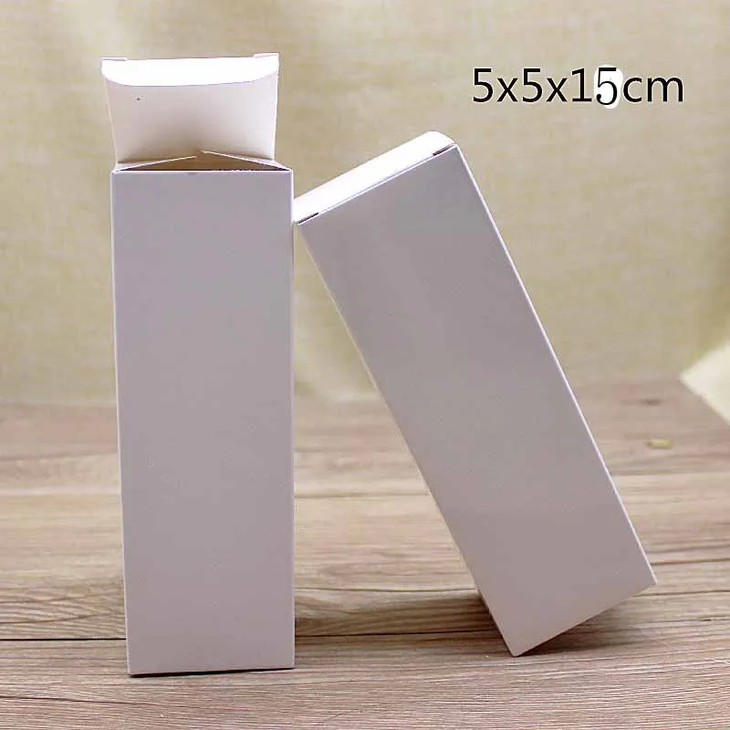 50pcs wholesale gifts package boxes 5x5x8/10/12/15/20cm series paper box white home party suppiles box