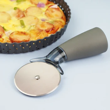 

Cutter Tools Baking Accessories 1Pcs Pizza Wheel Knife Silver Kitchen Gadgets 4*16CM TPR Handle 430 Stainless Steel